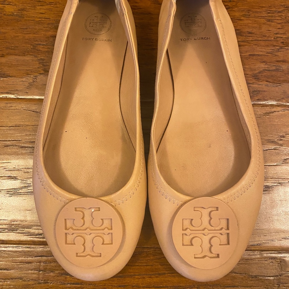 Nude Tory Burch Minnie Flats